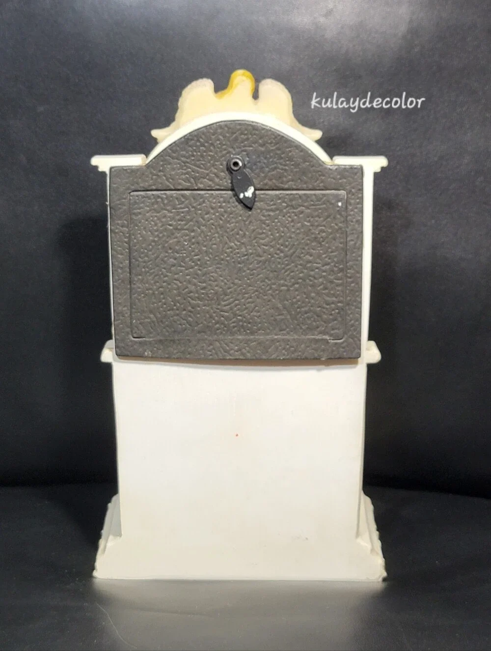 Vintage Praying Angel Perpetual Block Calendar Photo Frame Desk Distressed Decor